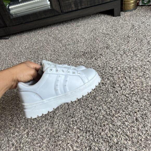 Vintage Soho Size 6 Platform Sneakers Women White 90s Y2K Platform Chunky - Picture 2 of 12